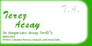 terez acsay business card